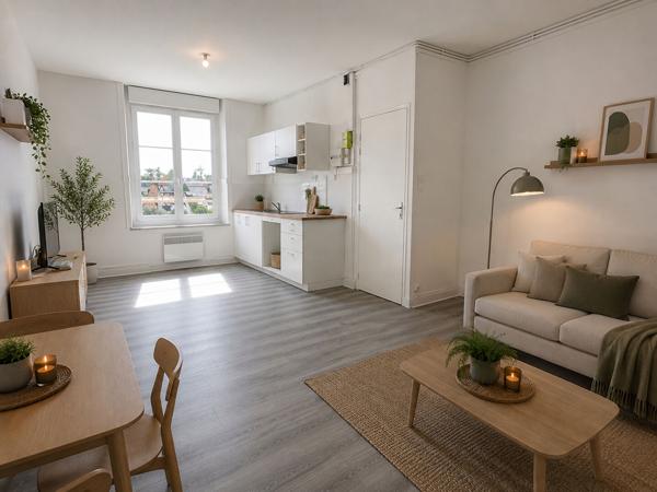 Appartement Nantes 3 pièce(s) 61.79 m2 meublé avec balcon et stationnement