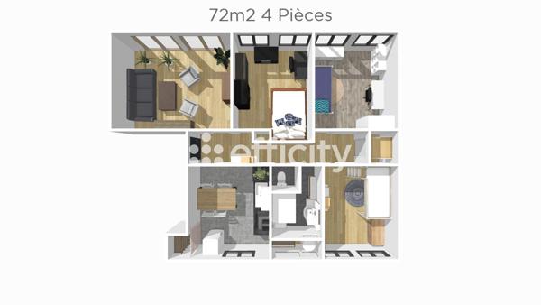Appartement 4 pièces - 72 m²