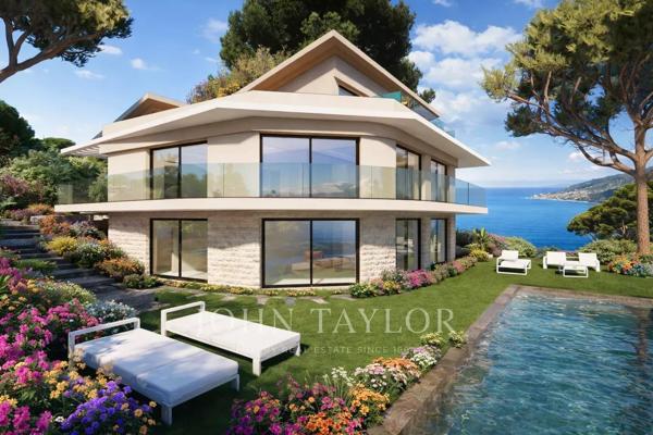 ROQUEBRUNE CAP MARTIN LE CAP - VILLA A RENOVER 6 CHAMBRES- VUE MER - PISCINE- GARAGES - PERMIS ACCEPTE ET PURGE