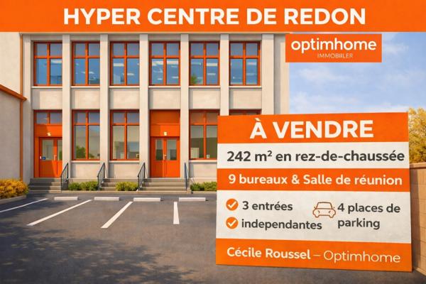 Local/ 9 bureaux Centre-ville REDON (35)