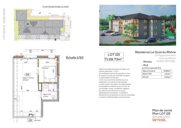 Appartement T1 bis à vendre à Seyssel (01)