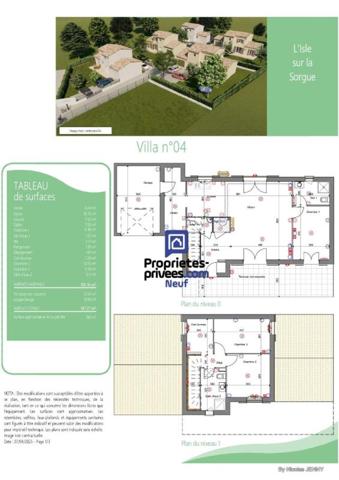 Villa Contemporaine L'Isle Sur La Sorgue 4 pièces 105 m². Terrain 585 m²