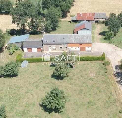 Maison+dépendances+champ 1 hectare- sans voisins