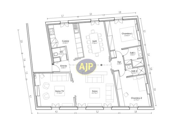 Vente appartement Bordeaux : 520 000 € - AJP Immobilier Bordeaux Nansouty