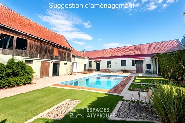 Corps de ferme avec belle longère et annexe