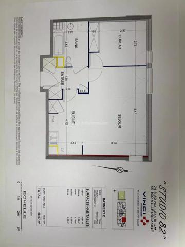 Vente                                                      Appartement
                        
                     2 pièces                      48 m2                     à Villeurbanne