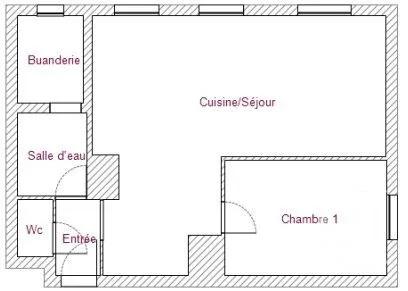 Appartement T2 à vendre  2 pièces - 44 m 2   MONTAUBAN  - 82