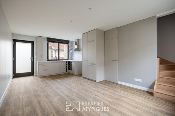 Duplex rénové en dernier étage