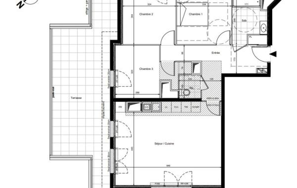 Vente Appartement P4 4P duplex 94m2 - Terrasse 74m2 - PK neuf Champigny-sur-marne   