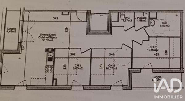 Appartement à vendre 4 pièces 78,39 m² Poitiers
