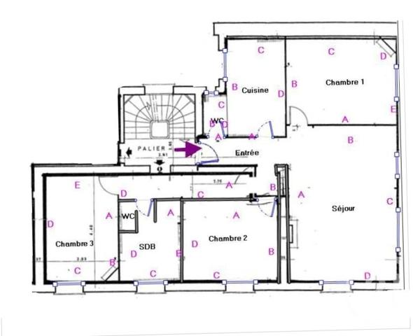 Appartement F5 à vendre  5 pièces - 98,15 m2 PANTIN - 93