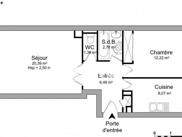 Location Appartement 2 pièces 51.3 m² - 102 AVENUE VICTOR HUGO Valence 26000