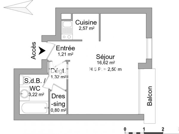 Location Studio 25.75 m² - 2 -4 PASSAGE MARIE ANTOINETTE Juan Les Pins 06160