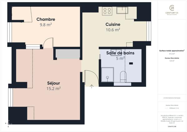 Appartement F1 Bis à vendre  2 pièces - 33,90 m 2   CHARTRES  - 28