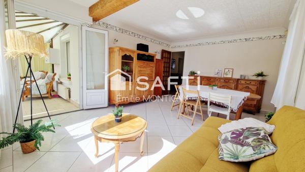 Ensemble maison de plain pied surélevée centre ville -100m2 - 3 chambres- terrain parcellaire de 820m2