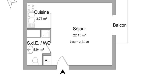Location Studio 29.82 m² - Limeil-brévannes 94450