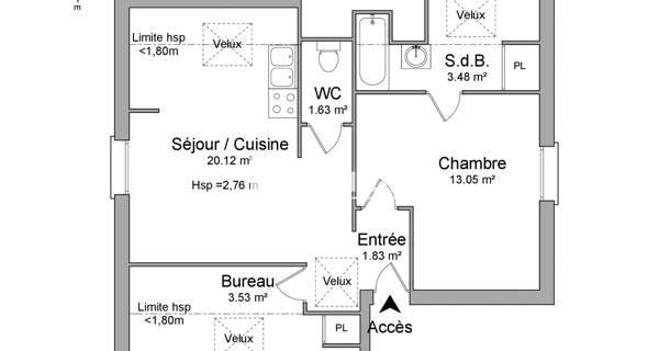 Location Appartement 3 pièces 43.64 m² - Dijon 21000