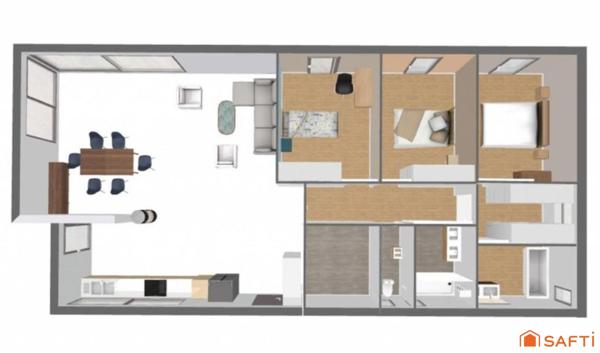 MAISON en BOIS neuve, 3 chambres avec son immense terrasse et sa vue panoramique sur la plaine Roanne/Charlieu