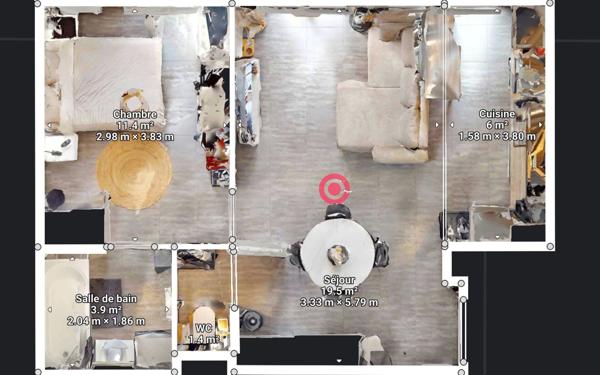 Appartement à vendre    2 pièces • 45,03 m2 Marange-Silvange