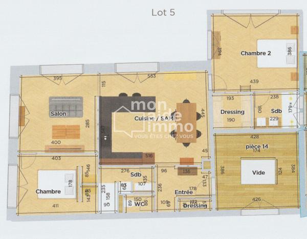 Appartement T3 85m2 cœur de ville