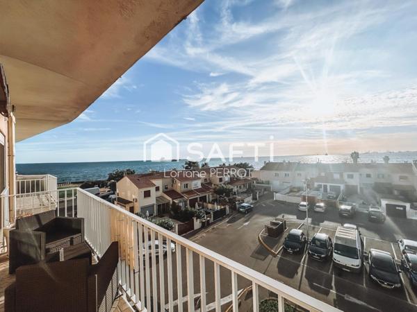 T3 Rénové, balcon, clim et vue mer