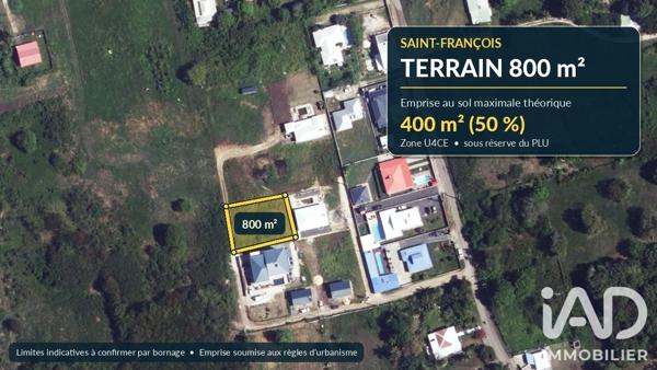 Terrain à vendre 800 m² Saint-François