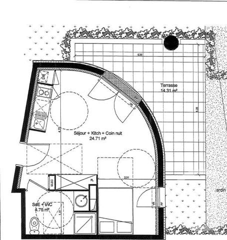 Appartement T1 à vendre  1 pièce - 29,47 m2 TOULOUSE - 31