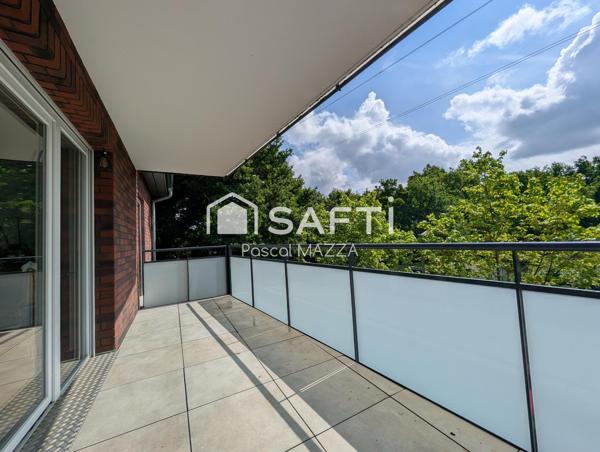 3p moderne avec grande terrasse, garage et parking