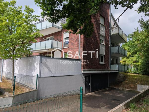 3p moderne avec grande terrasse, garage et parking