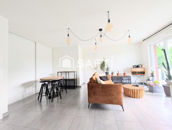 3p moderne avec grande terrasse, garage et parking