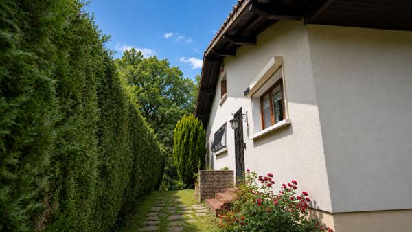 Maison avec sous-sol complet et une vue sur le Salève