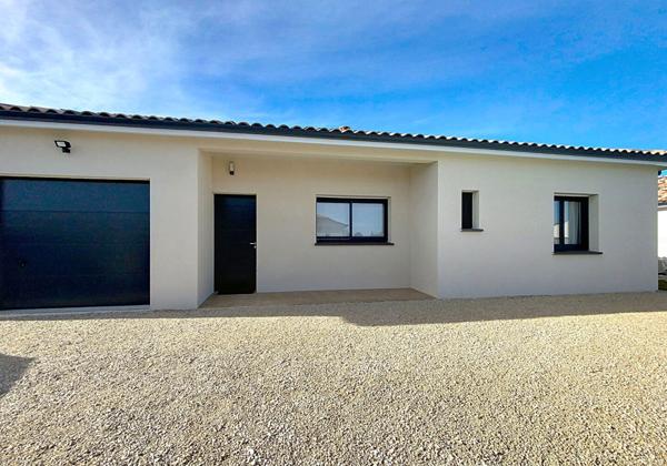 Belle maison neuve 134 m², 4 chambres, de plain pied à Bressols au sud de Montauban
