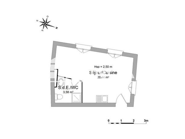 Location Studio meublé 24.02 m² - 23 RUE DU PONT Niort 79000