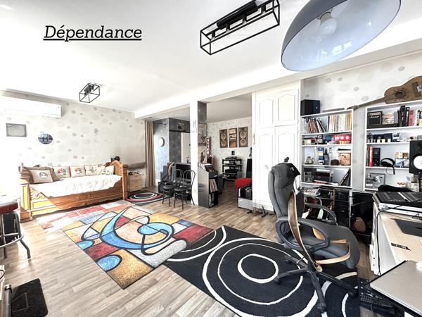 Appartement 105 m2 + dépendance 67 m2, terrasses, garage, cave