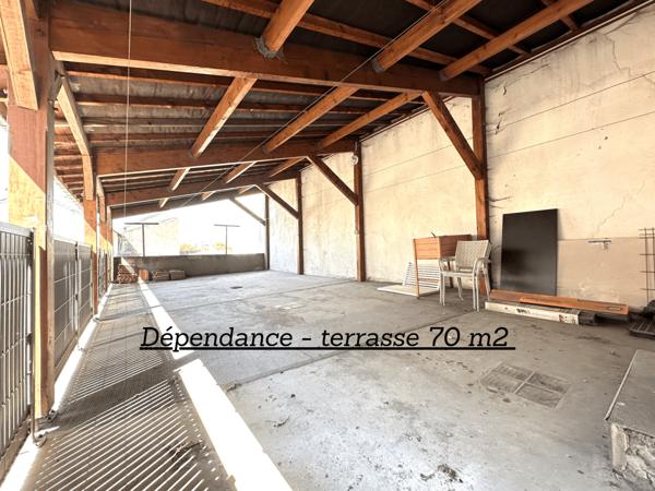 Appartement 105 m2 + dépendance 67 m2, terrasses, garage, cave