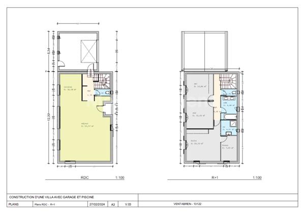 VENTABREN Terrain 1200m2 quartier recherché, libre constructeur