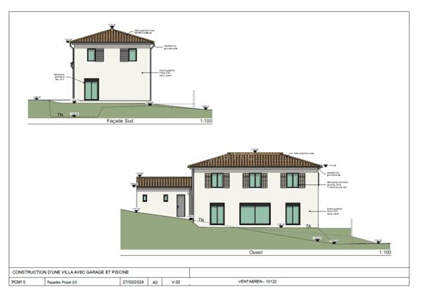 VENTABREN Terrain 1200m2 quartier recherché, libre constructeur