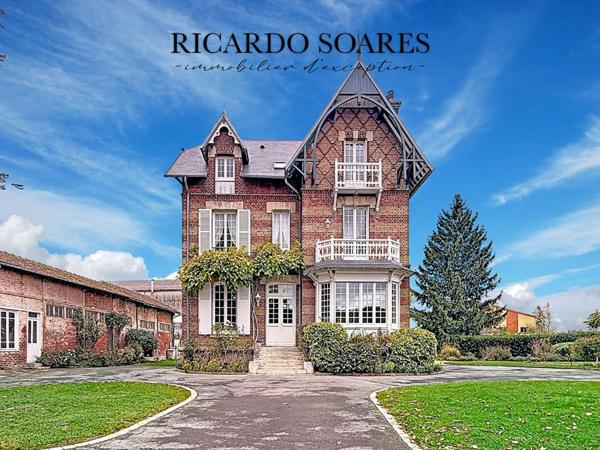 60700 PONT-SAINTE-MAXENCE - MAISON DE CHARME 219m² AU BORD DE L'OISE / 6 CHAMBRES / GARAGE / TERRAIN 2865m²