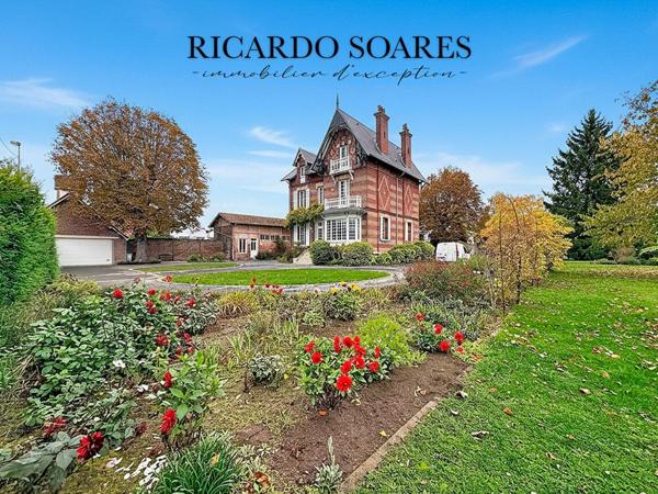 60700 PONT-SAINTE-MAXENCE - MAISON DE CHARME 219m² AU BORD DE L'OISE / 6 CHAMBRES / GARAGE / TERRAIN 2865m²