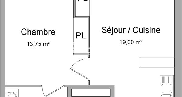 Location Appartement 2 pièces 40.6 m² - Villeneuve-lès-avignon 30400