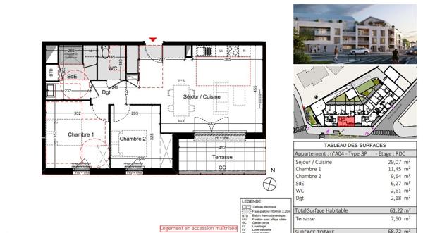 A VENDRE T3 avec Balcon- Quartier de la MADELEINE à ANGERS