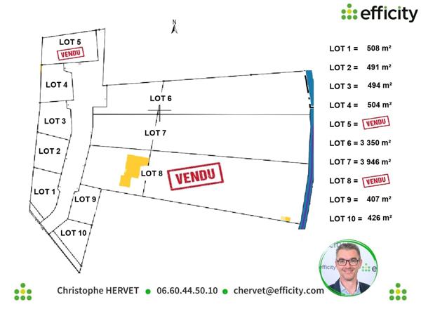 Terrain - 508 m² Exclusivité efficity