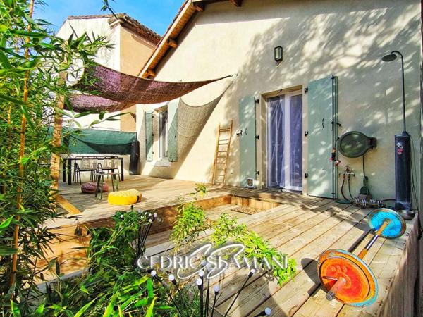 MAISON PLAIN PIED 70 M2, 2 CHAMBRE, CUISINE AMERICAINE, SALON CATHEDRALE, SALLE D EAU, WC, JARDIN, GARAGE