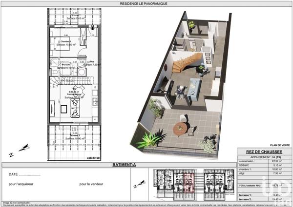Appartement à vendre 3 pièces 58 m² Bastelicaccia