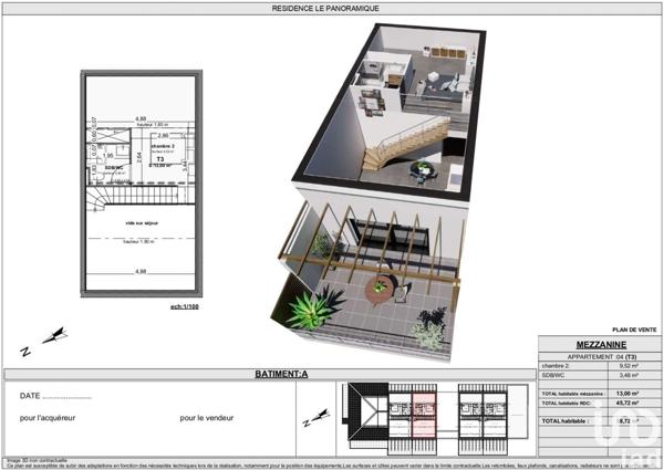 Appartement à vendre 3 pièces 58 m² Bastelicaccia