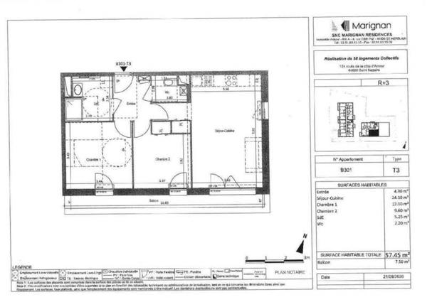 Appartement 3 pièces                                        - 44600 Saint-Nazaire Réf : 3616