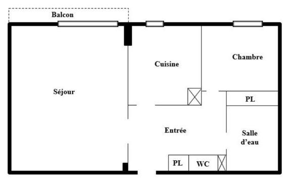 Appartement à vendre    2 pièces • 52,13 m2 Paris 13