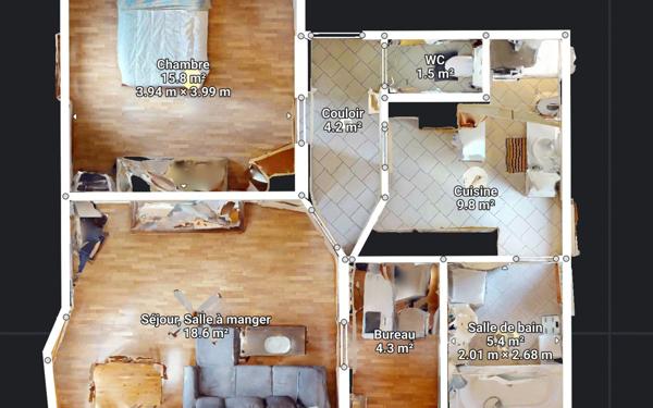 Appartement à vendre    3 pièces • 62 m2 Amnéville