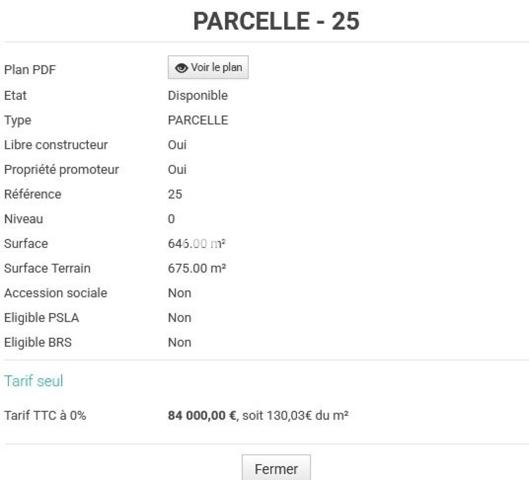 A vendre terrain en lotissement à Savenès (82600)