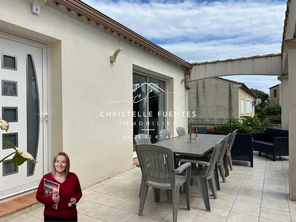 HERAULT - MEZ (34140) - VILLA T4  (106M2) + T2  (60M2) - TERRAIN PISCINABLE - STATIONNEMENT - DPE A - PANNEAUX PHOTOVOLTAIQUE